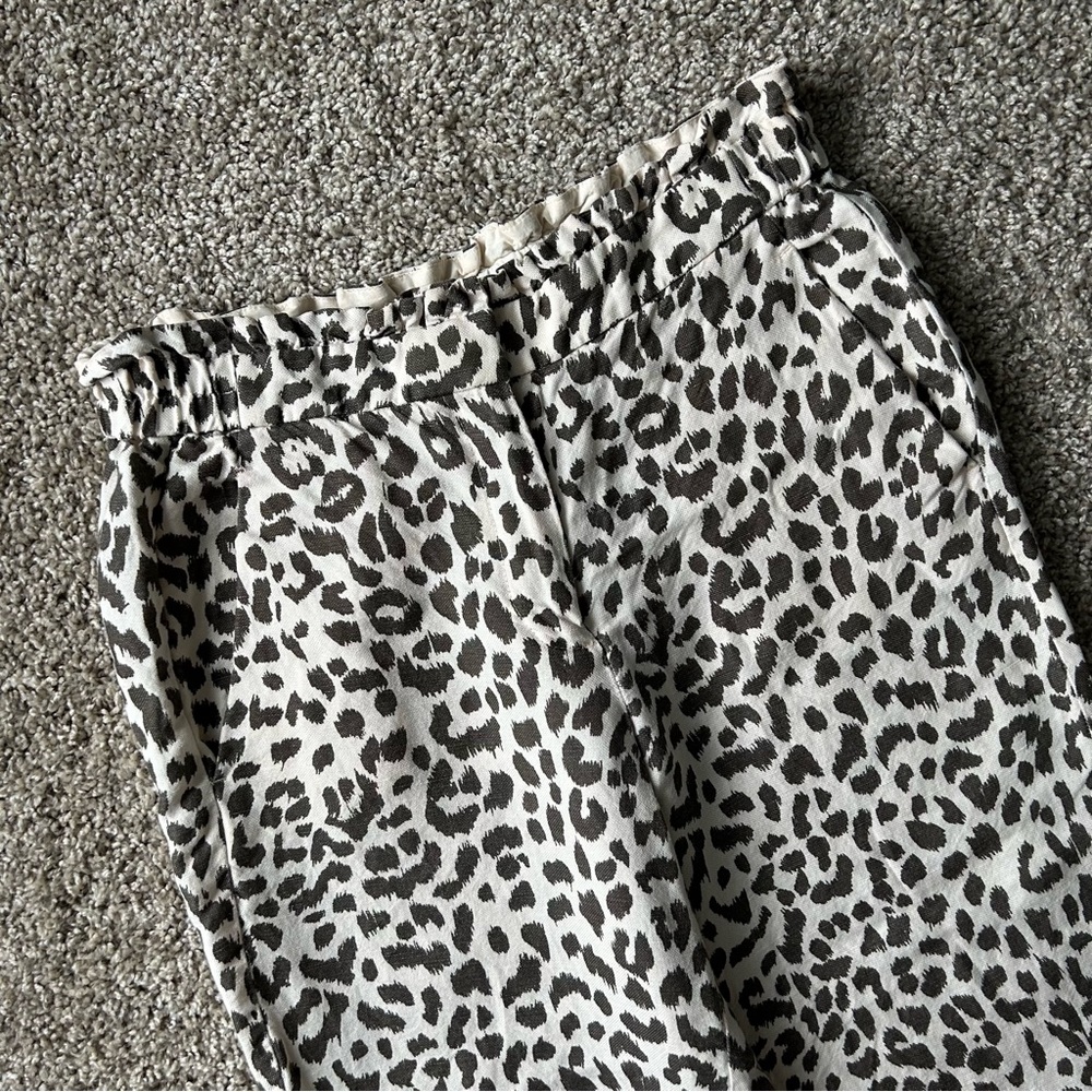J.Crew Ruffle Waist Linen Pant